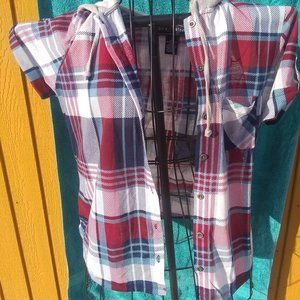 Polly & Esther plaid top